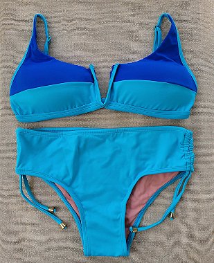 Soul Beach Moda Praia biquíni aro v Calcinha Sunquini azul