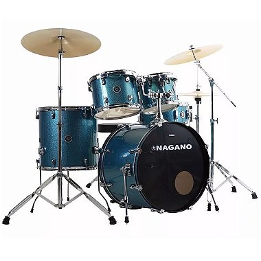 Bateria Nagano Garage Fusion 20 Bumbo 20 Azul Ocean Sparkle