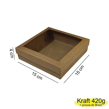 Caixas Kraft Tampa Visor