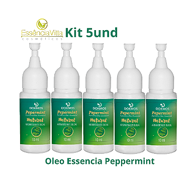 Kit com 5 unidades do Óleo Essencial Pepermint Dokmos