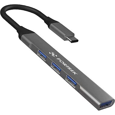 Hub USB-C Fortrek DC41 com quatro portas USB