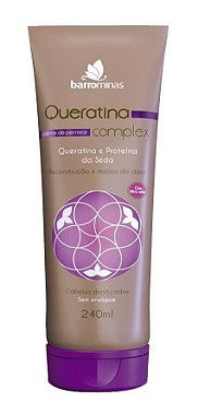 BARROMINAS Queratina Complex para Cabelos Danificados ou Quebradiços Creme para Pentear 240ml