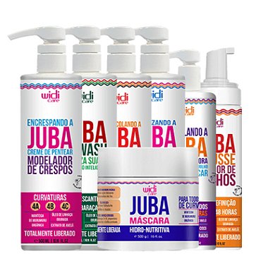 WIDI CARE JUBA para Cabelos Cacheados, Ondulados e Crespos - Escolha o Cuidado Ideal para Seus Cachos, Ondas ou Crespos