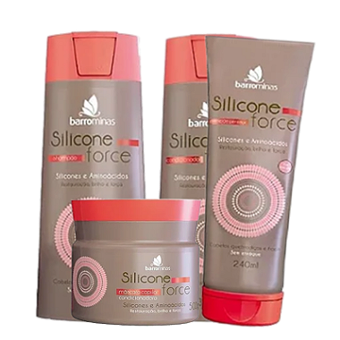 BARROMINAS SILICONE FORCE - Cabelos Fracos e Quebradiços - Escolha o seu produto