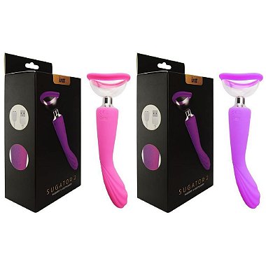 Vibrador Intt Sugator 2 Sugador e Estimulador Roxo e Rosa