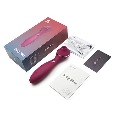 Kit do Vibrador Feminino Sugador de Clitóris Kisstoy Polly Plus