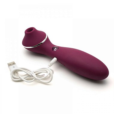 Modo de carregamento do Vibrador Feminino Sugador de Clitóris Kisstoy Polly Plus