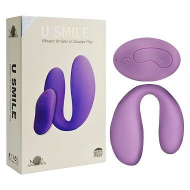 caixa do roxo Vibrador para Casal U Smile