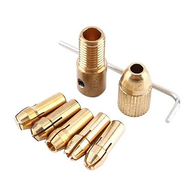 Kit Mini Mandril para Motor - 7 peças