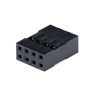 Conector Dupont 2x4 pinos Fêmea Sem terminais