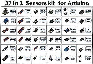Kit com 37 sensores para Arduino Com Caixa Organizadora