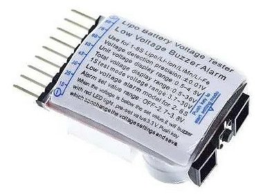 Alarme de Bateria Li-po Buzzer e Teste de Li-po 1s a 8s