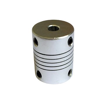 Acoplamento Flexível CNC para Motor de Passo Eixo 5x5mm em Alumínio