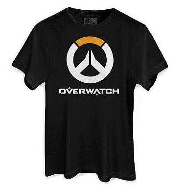  Camiseta Masculina Blizzard Overwatch Logo Preta 