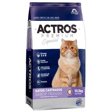  Ração Actros Premium Especial Gato Castrado Frango 