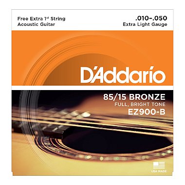 Encordoamento Violão Aço D'Addario 0,10 EZ 900