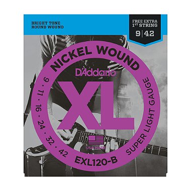  Encordoamento Guitarra D'Addario 0,9 EXL 120 
