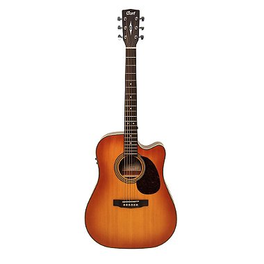 Violão Cort Dreadnought Aço MR 600F Light Vintage Burst Satin