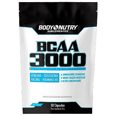  BCAA 3000 Body Nutry refil 50 cápsulas 