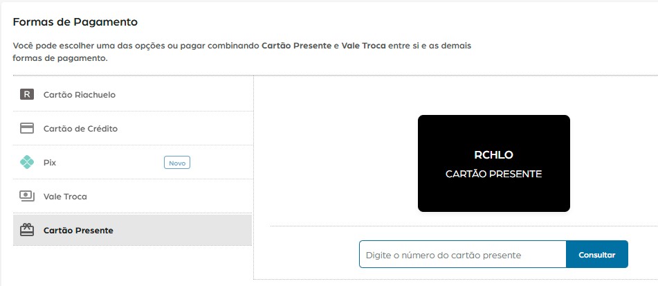 como resgatar ou ativar o cartão presente riachuelo