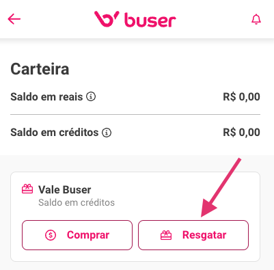 como resgatar o gift card Buser