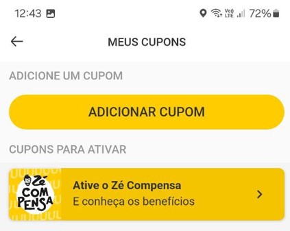 como resgatar o código do cartão presente zé delivery