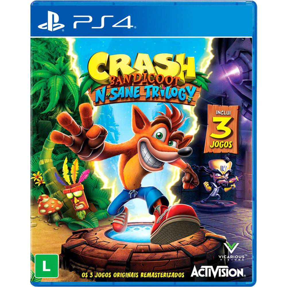 Crash Bandicoot N Sane Trilogy (Seminovo) - PS4 - ZEUS GAMES - A