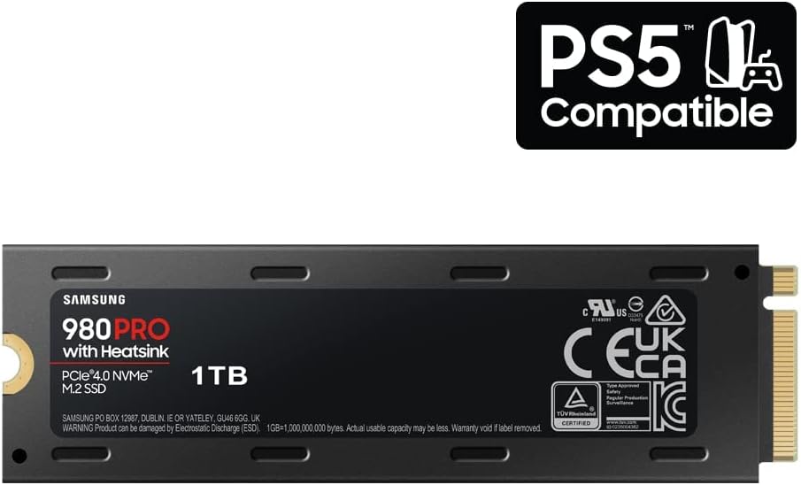 SSD NVMe M.2 SAMSUNG SSD 980 PRO 1 TB Com Dissipador de Calor