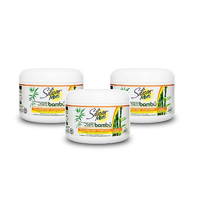 Kit com 3 Máscaras de Tratamento Capilar Nutritivo Silicon Mix Bambú - 225g