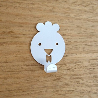 Suporte De Parede Gancho Pintinho Branco