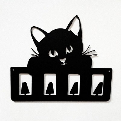 Porta Chaves Gatinho em Ferro