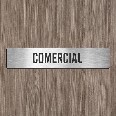 Placa Sinalização Comercial 6x30cm Alto Relevo
