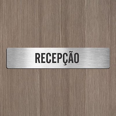 Placa Sinalização Recepção 6x30cm Alto Relevo