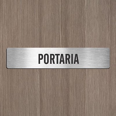 Placa Sinalização Portaria 6x30cm Alto Relevo