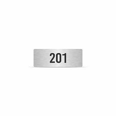 Placa Numerada Para Caixa de Correio Em Aço Inox Escovado 1,3x3,5cm