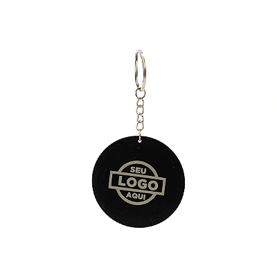 Conjunto com 10 Chaveiros Personalizados em Acrílico Preto (2mm)