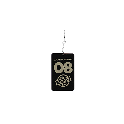 Conjunto Com 10 Chaveiros Personalizados Em Acrílico Preto