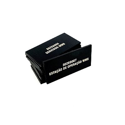 Kit 10 Placas de Acrílico Para Painel Elétrico 50x25mm Escrita Personalizada