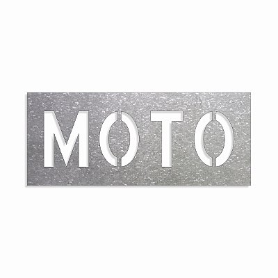 Molde Vazado Stencil Legenda Moto Para Pintura De Vaga 30x120cm