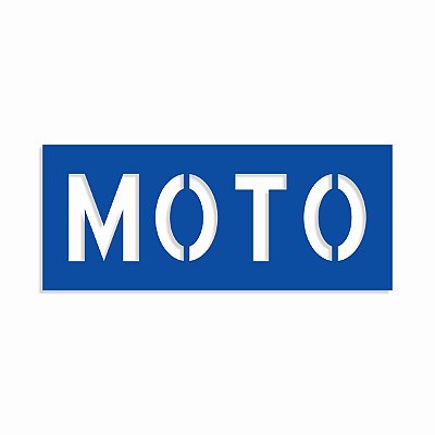 Stencil Legenda Moto Para Pintura de Vaga - Molde Vazado