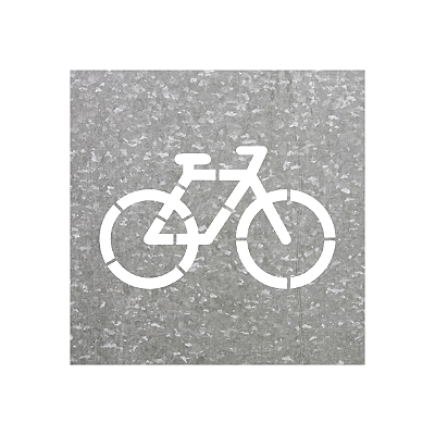 Gabarito Molde Vazado Bicicleta (ciclovia) Uso Profissional Pintura De Vaga 120x120cm