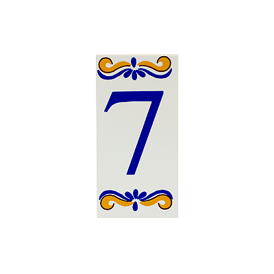 Número 7 Para Casa Em Cerâmica