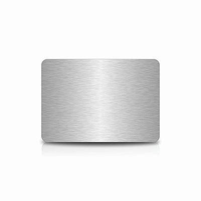 Placa de Aço Inox Escovado Para Personalização Tamanho 10x7cm