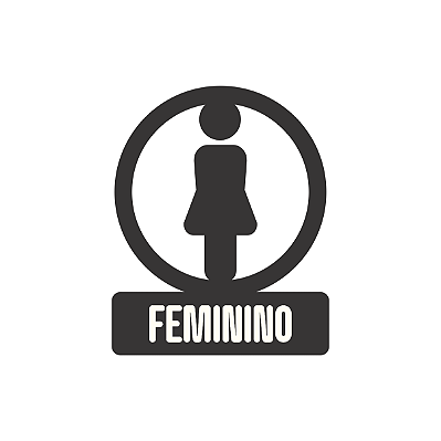 Placa Sinalização Banheiro Feminino Acrílico Com Gravação