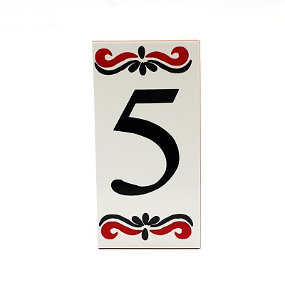 Número 5 Para Casa Em Cerâmica Espanha