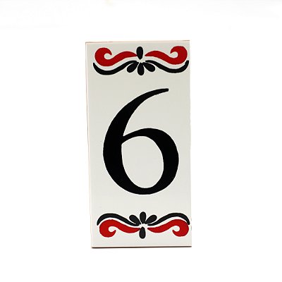 Número 6 Para Casa Em Cerâmica Espanha