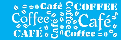 Stencil Estamparia Café - 10x30cm