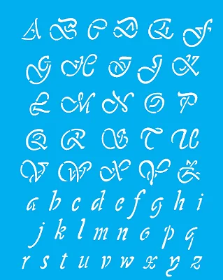 Stencil Alfabeto Manuscrito 1.90Cm - 20x25cm