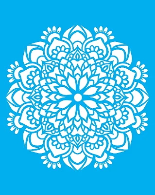 Stencil Mandala Flor Bauer - 20x25cm