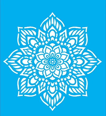 Stencil Mandala Flor Oito Pontas - 20x25cm